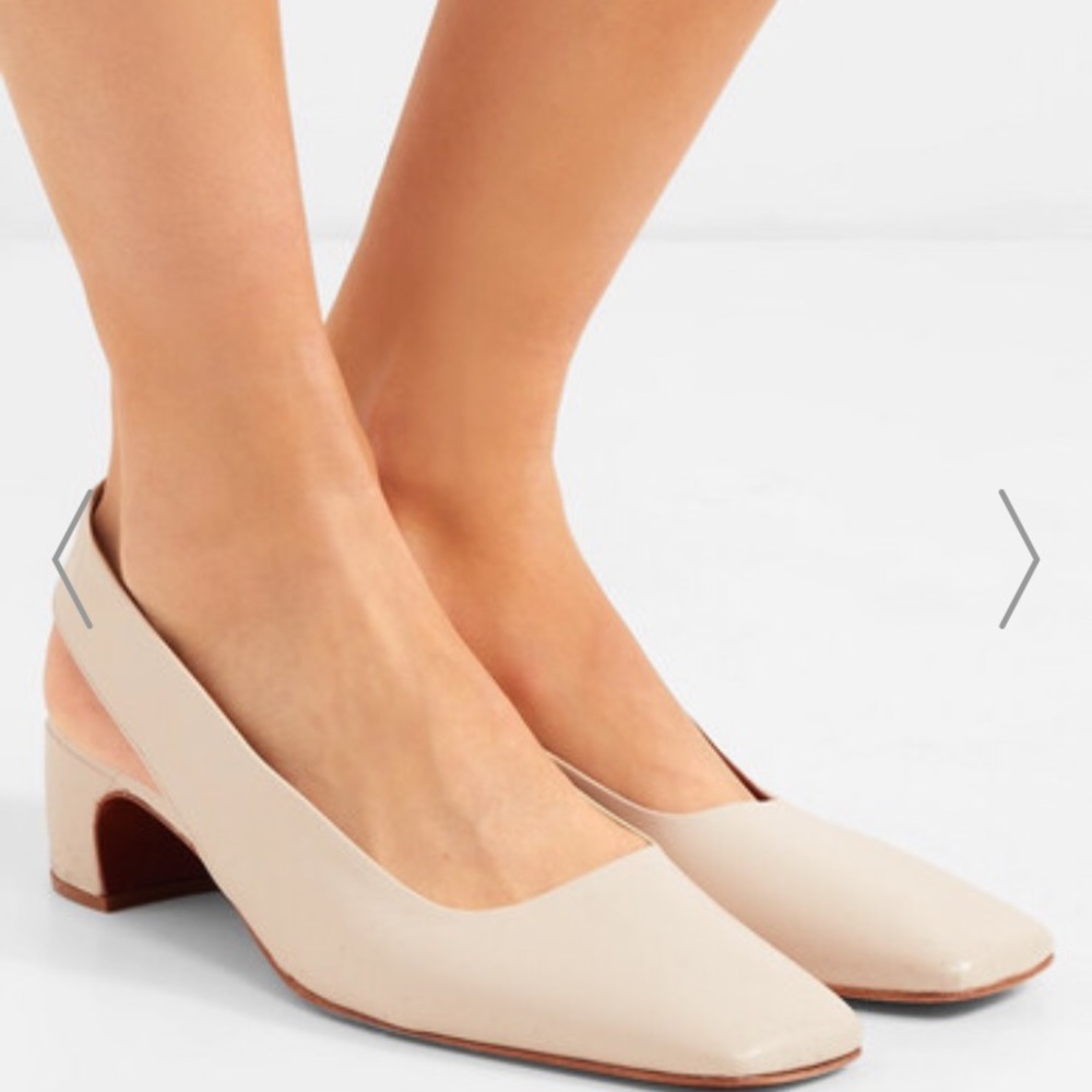 By Far Designer Leather Slingbacks